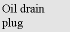 Text Box: Oil drain plug